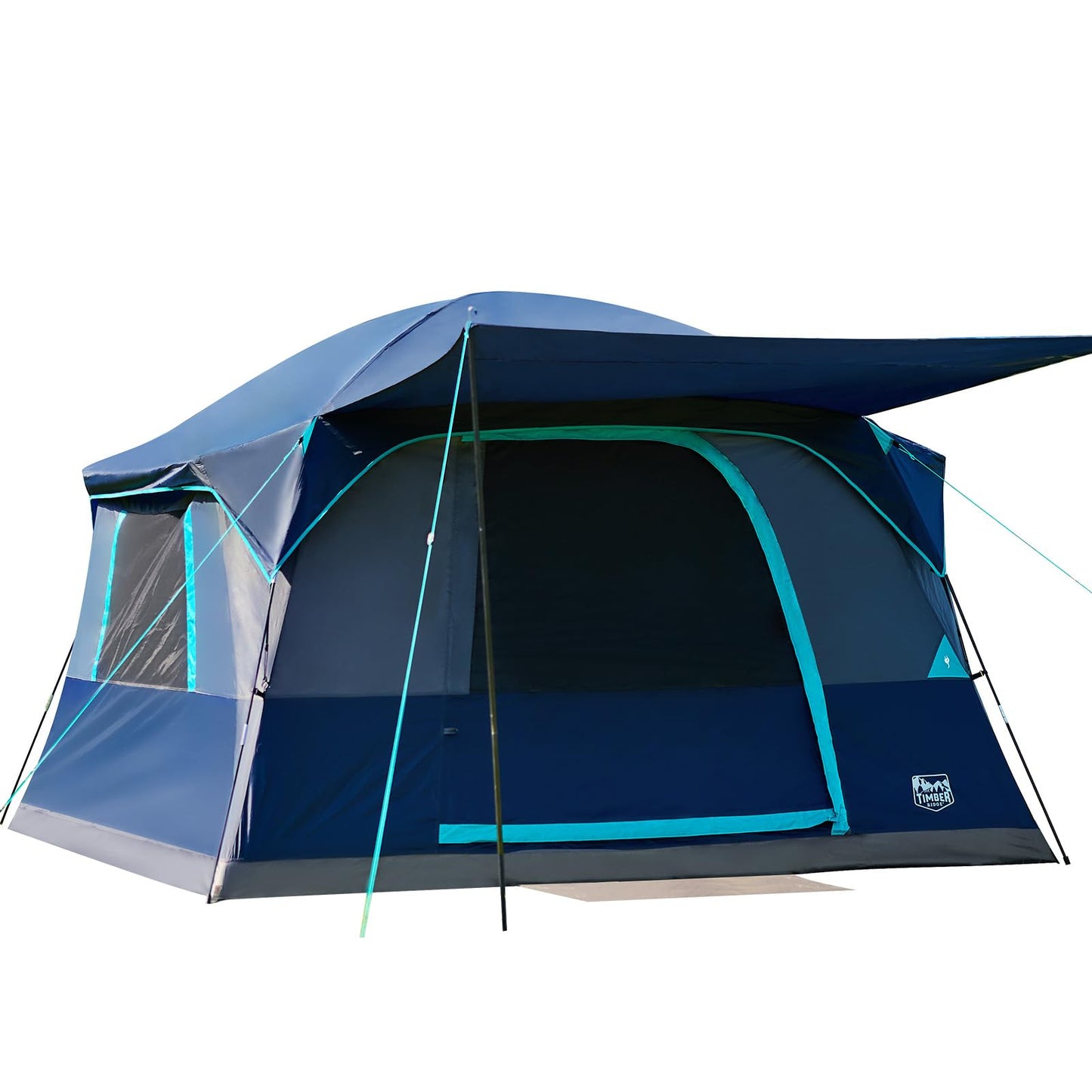 Timber Ridge 6 Person Camping Tent, Large Family Tents Cabin Tent with Vestibule and Storage Pockets, Waterproof PU2000mm Tent for Camping Accessories