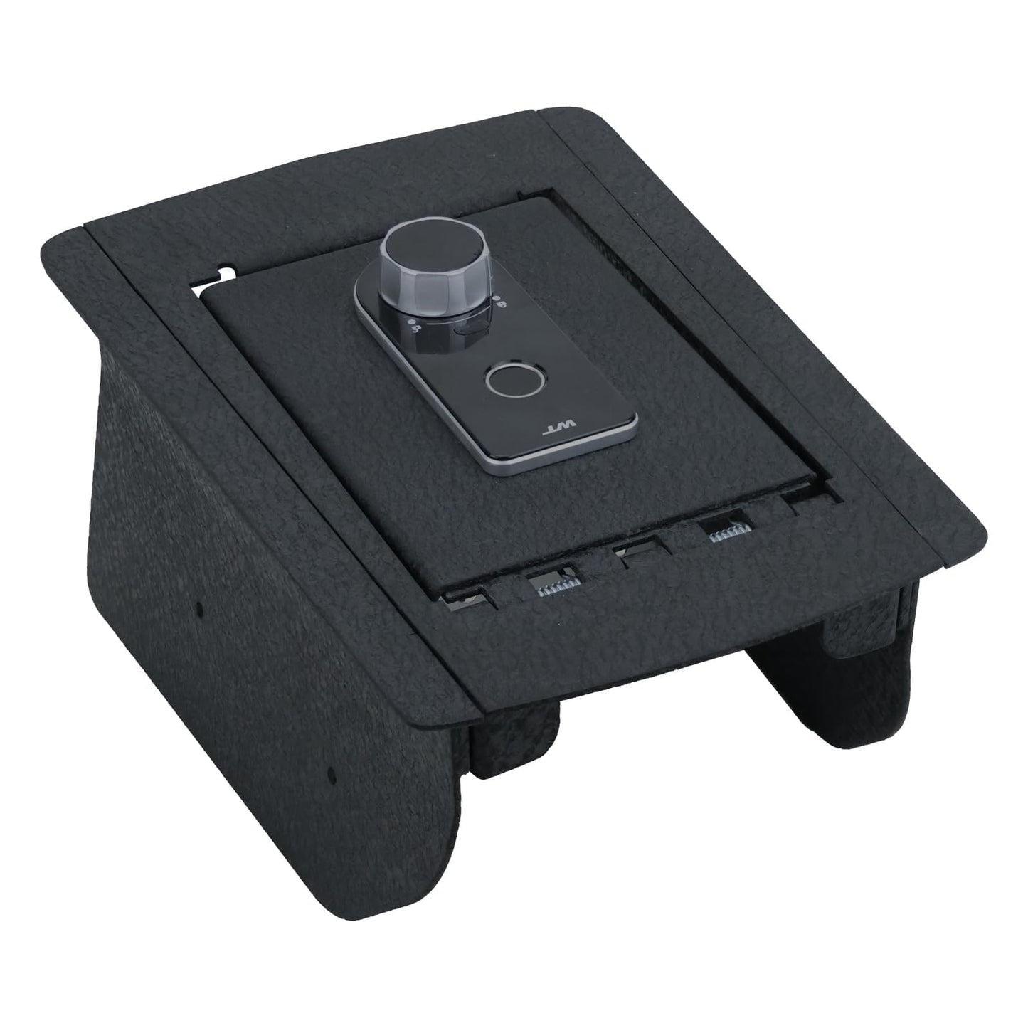 TUOJUE Center Console Safe, Gun Safe Vault Lock Box Compatible with Jeep Grand Cherokee without CD Player 2011-2022, Fingerprint Lock with Key.