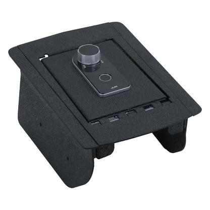 TUOJUE Center Console Safe, Gun Safe Vault Lock Box Compatible with Jeep Grand Cherokee without CD Player 2011-2022, Fingerprint Lock with Key.