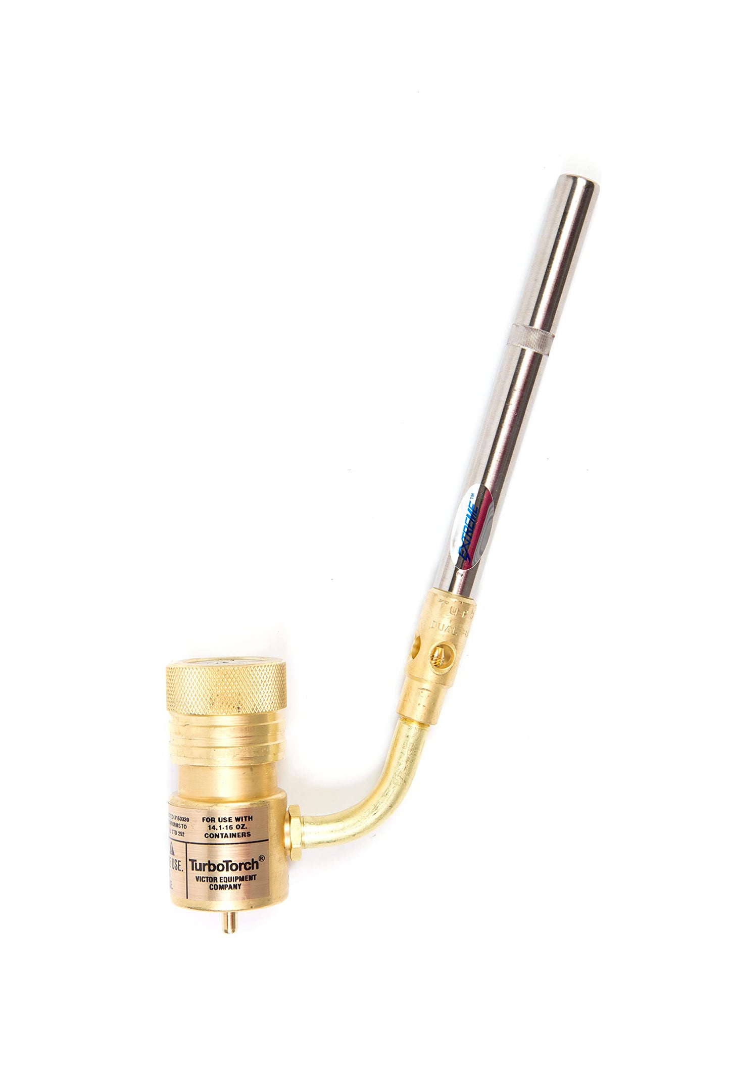 TURBOTORCH 0386-0403 STK-9 Hand Torch Kit for Soft Soldering and Brazing Copper, Brass, Steel, Bronze, Aluminum, Propane/Mapp Pro, Extreme Swirl Technology, 360 Degree, STK-R Regulator, ST-3 Tip