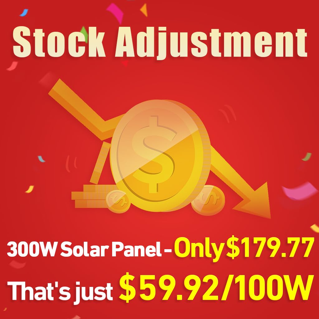 DOKIO 300W Portable Foldable Solar Panel Kit, Compact 19.3x37.4in Design 15.2lb with Standalone Controller and USB, Monocrystalline Charger for 12V Batteries, Power Stations, RV Camping Emergency Use