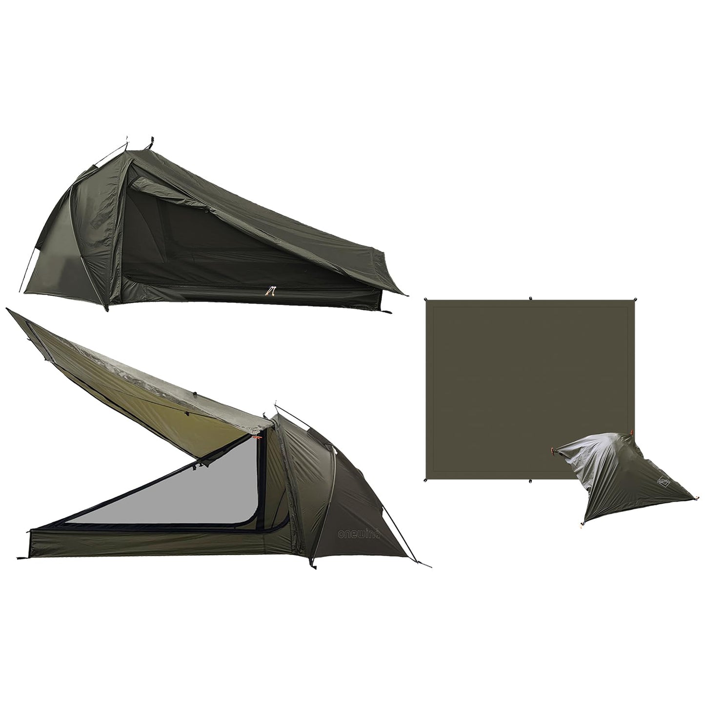 Onewind Ultralight One Person Tent and Ground Backpack Rain Cover,