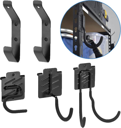 Ultrawall 5 Pack Shelving Hooks - Versatile Organization for Clothes, Hats, Tools & More