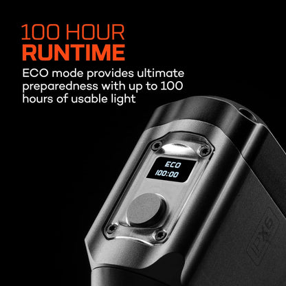 NEBO Paradigm Spotlight | Rechargeable 7500 Lumens Flashlight, Powerful Magnetic Base, Digital Display, Ergonomic Angled Grip, IPX6 Water-Resistant, Removable Belt Clip