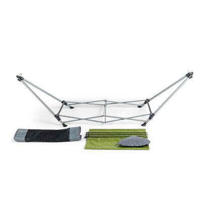 Lucania Portable Hammock with Stand Included - Foldable Freestanding Heavy Duty Hammock for Indoor, Outdoor, Camping, Patio & Backyard (290 lbs Capacity)