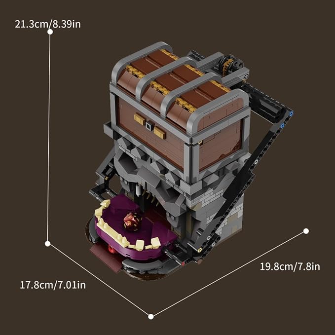 39089 Mysterious Treasure Chest Building Kit 1412 PCS Treasure Chest Model with Opening Lid Magic Building Blocks Set for Adults &amp Teens