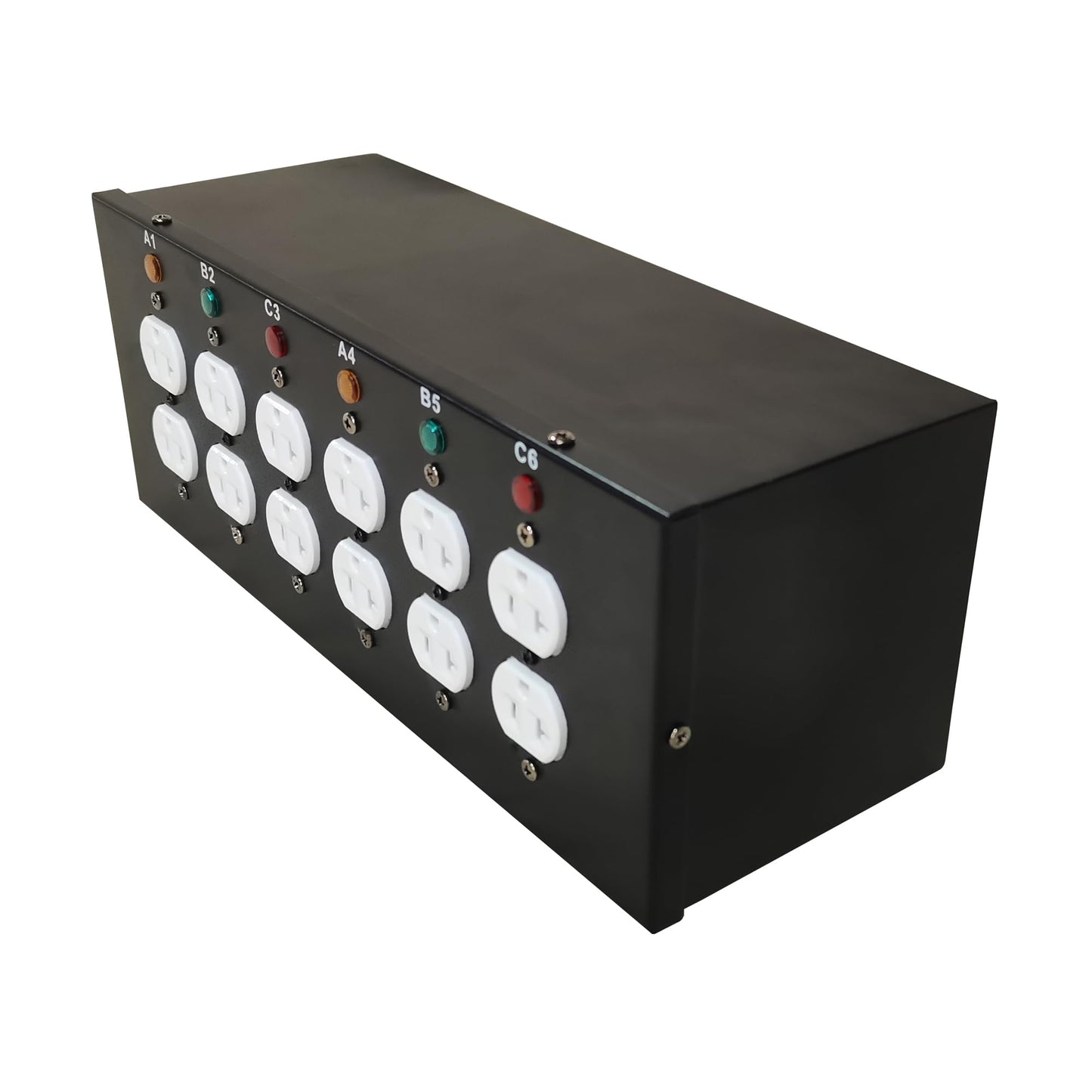 JUNMAN 6 Channel L21-30 to 12 Edison Power Distro Distributor Box for Stage DJ Lighting Party Event Show