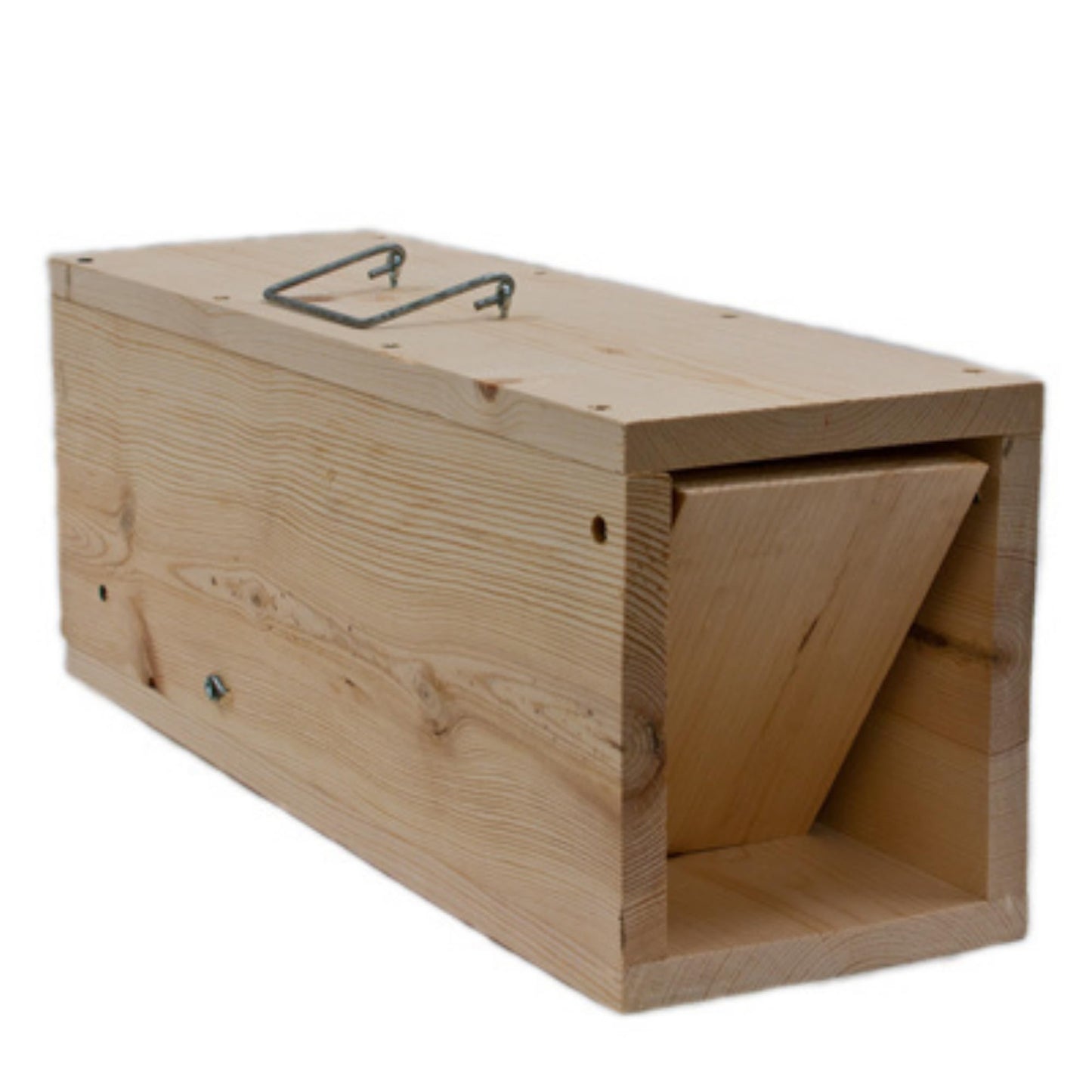 WCS Wooden Rabbit Trap, 24" Humane Live Capture Box Trap for Rabbits & Skunks – Wire-Shy Rabbit Solution, Professional-Grade 3/4" Pine Construction