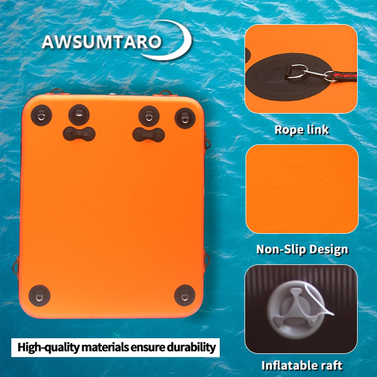 Inflatable Floating Platform，Inflatable Floating Dock，Multi-Scene Water Floating Platform，Suitable for Rivers, Lakes, seasides, Swimming Pools;