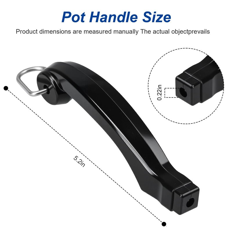 P08-031 Saucepan Handle Replacement (Short) Fits for Farberware 1, 1.5, 2 and 2.5 quart Pan, Pots and Cookware | Durable Pot Replacement parts | Saucepan Handles for Kitchen Cooking with Screw