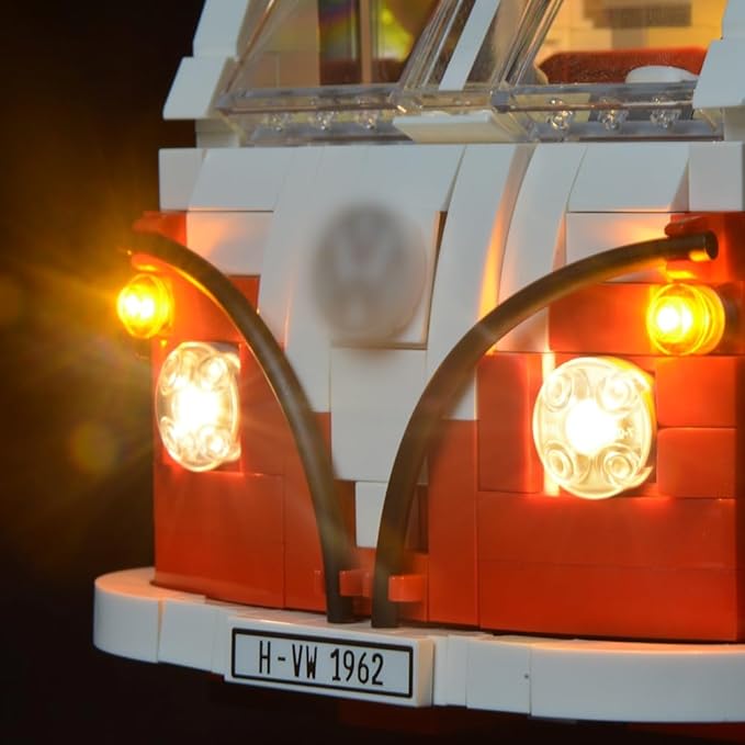 BRIKSMAX Volkswagen T1 Camper Van Led Lighting Kit- Compatible with Lego 10220 Building Blocks Model- Not Include The Lego Set