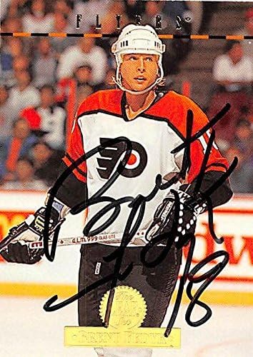 Sports Memorabilia Autograph Warehouse 224154 Brent Fedyk Autographed Hockey Card - Philadelphia Flyers 1994 Leaf - No. 517