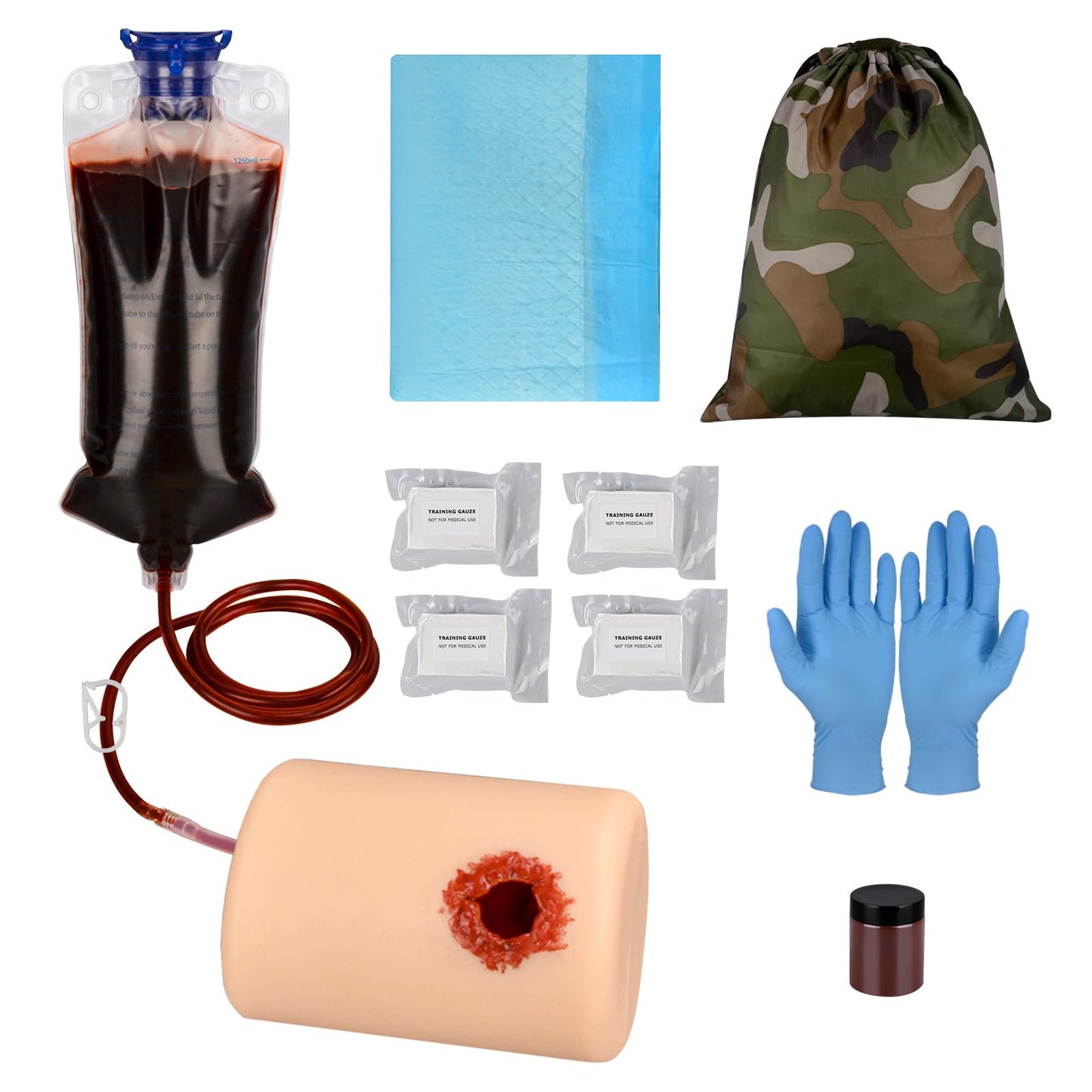 MedEduQuest Wound Packing Trainer for Tourniquet Bleeding Control Training，Stop The Bleeding Training Kit for Medical Classes, Carrying Bag