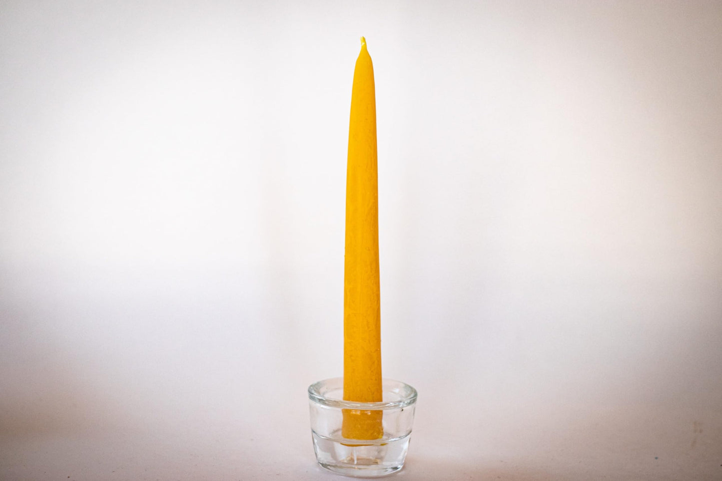 100% Pure Beeswax Taper Candles - All-Natural Handmade Decorative & Dipped Smokeless Unscented Candles for Christmas, Advent, and Hanukkah, Yellow, 8.5 Inches, 12 Candle Set, by BeeTheLight