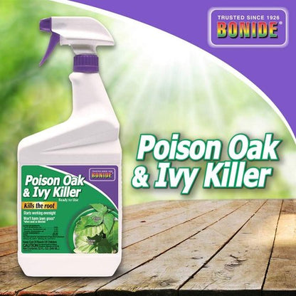 Bonide Poison Oak & Ivy Killer - Fast-Acting 32 oz Ready-to-Use Spray for Effective Home Gardening