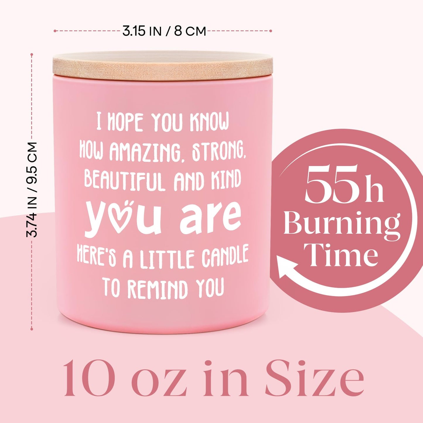 Inspirational Gifts for Women, You are Amazing Candle 10Oz, Birthday Graduation Encouragement Cheer Up Positive Affirmations Gifts for Women Friends, Get Well Cancer Care Gift, Soy Wax Scented Candle