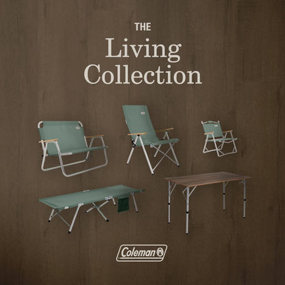 Coleman Living Collection Premium Outdoor Bench, Lightweight Folding Bench Seats 2 People, Supports up to 450lbs, Great for Patio, Yard, Deck, Campsite, Tailgate, & More
