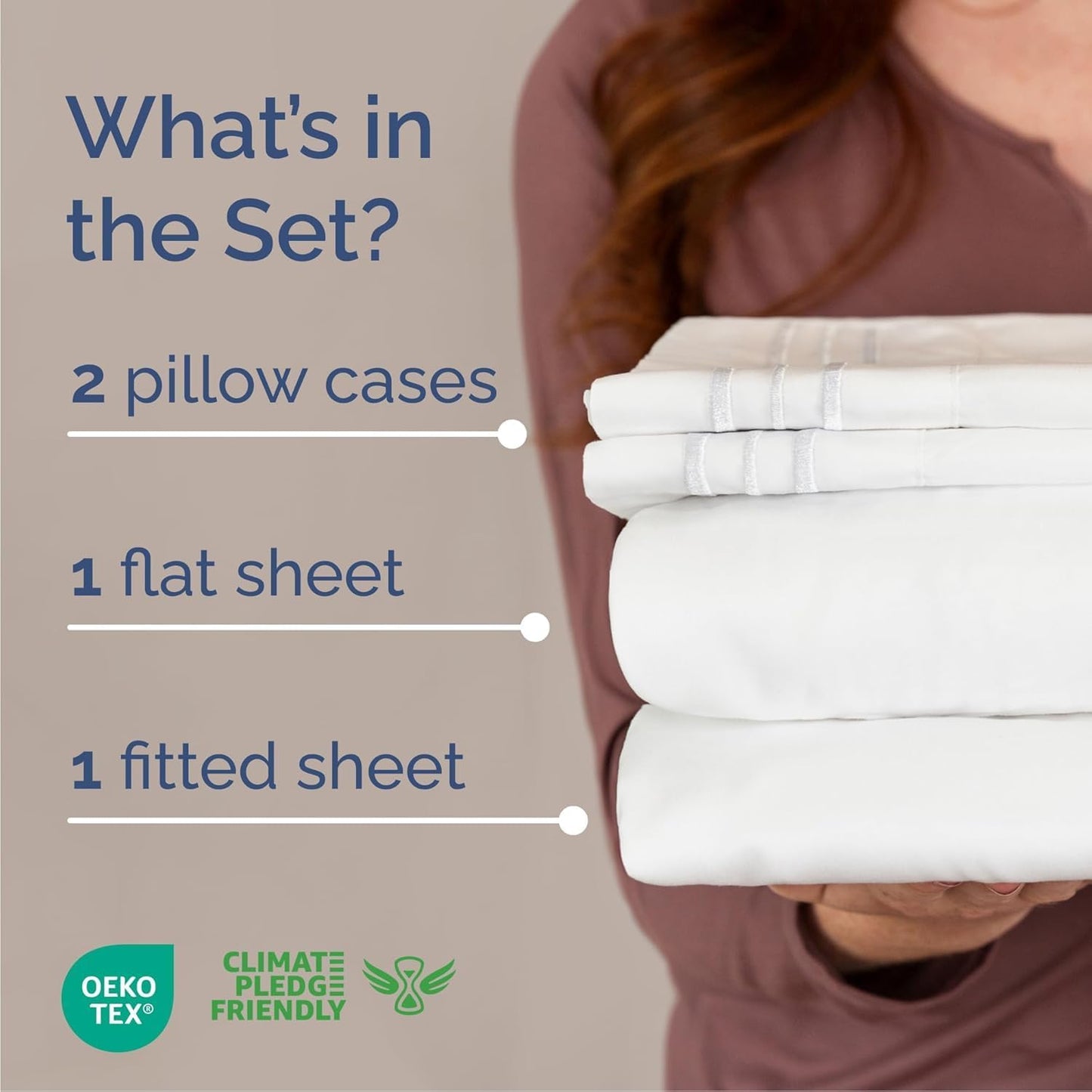 Queen Size 4-Piece Sheet Set | Skiennix Comfy Cooling Bed Sheets - Ultra-Soft, Wrinkle-Free, Deep Pockets - Hotel Luxury Bedding in White