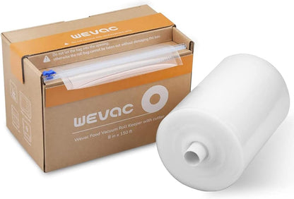 Wevac Vacuum Seal Roll - 8” x 150’ Food Saver Bags with Cutter | BPA Free, Commercial Grade for Meal Prep & Storage