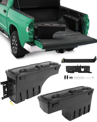 SCITOO Truck Bed Tool Box for Ford F-250 F-350 Super Duty 1999-2016 Left & Right Side,Multi-Compartment Dividers Organized Storage,Heavy Duty & No-Drill Installation
