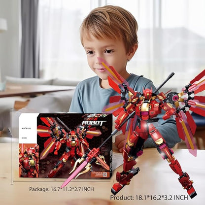 Mech Building Set Samurai Mecha Warriors Building Kit Creative Collectible Toy for Adults Man Teens Boys 8+ Compatible with Lego Mech Set 511 PCS