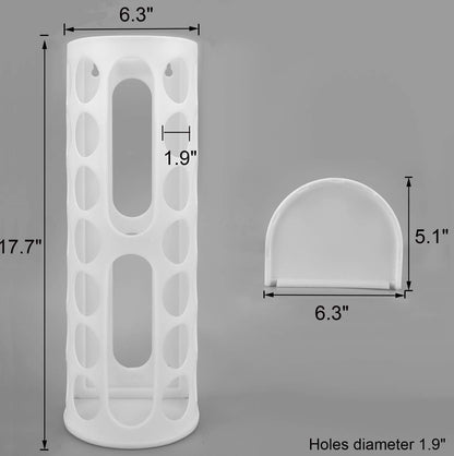 Lunies Plastic Bag Holder for Grocery Bags，Large Capacity Plastic Bag Dispenser, Multiple Grocery Bag Storage Organizer, Wall Mount Kitchen Trash Bag Holder(White,1 pack)