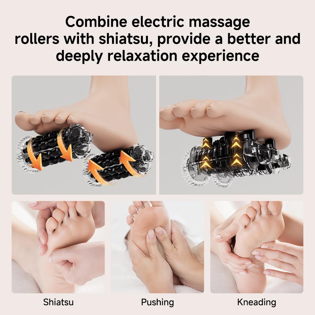 beici 13-inch Foot Spa with Fully Automatic Electric Massage Dual-Action System, Integrating Electric Massage Rollers and Shiatsu Functionality, Featuring a Timer and Water Temperature Control