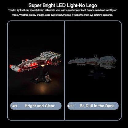 BrickBling LED Light Compatible with Lego 75376 Tantive IV 25th Anniversary Buildable Starship Remote Control Version Lighting-No Model