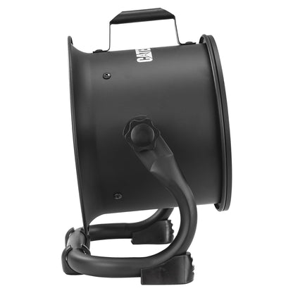 CAT fans - 9”-Blade High-Velocity Drum Fan (Black, 2-in-1): 940 CFM, 4-Speed, 360° Pivoting Head, Dual Ball Bearing Motor with Die-Cast Cover (HVD-9AC-BLK)