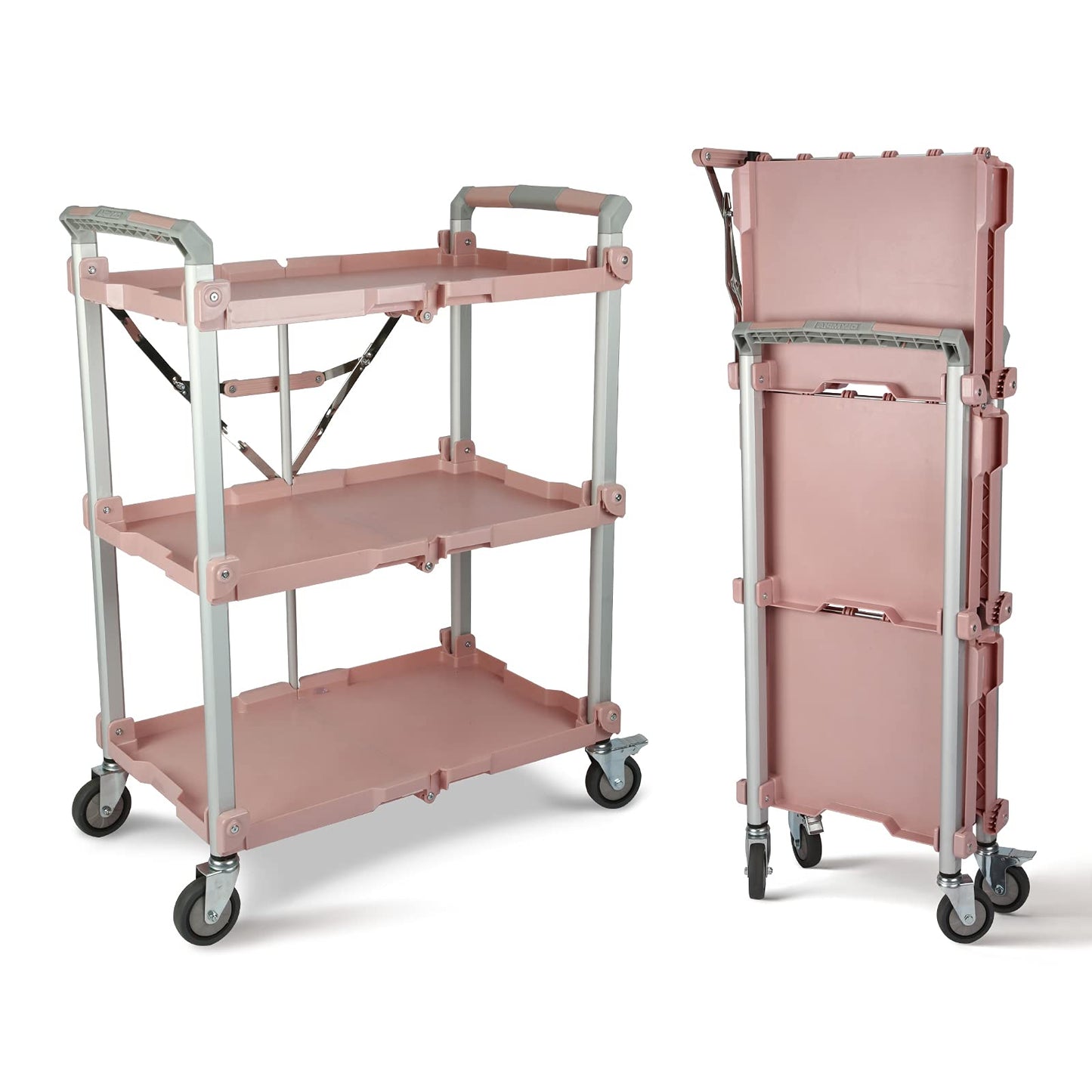 Olympia Tools 89-354 Pack N Roll Collapsible Service Cart, XL, 300LB Capacity, Rose