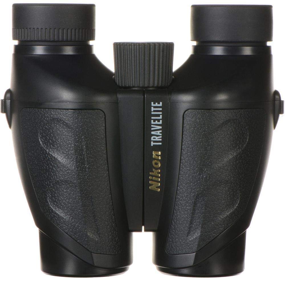 Nikon Travelite 12x25 Binoculars (7279) Travel Bundle - Black With Lens Pen, Carry Case, and Lens Cloth - High Powered Compact for Adults - Bird Watching, Hunting, Hiking