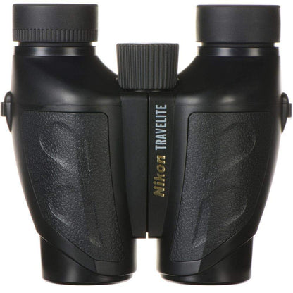 Nikon Travelite 12x25 Binoculars (7279) Travel Bundle - Black With Lens Pen, Carry Case, and Lens Cloth - High Powered Compact for Adults - Bird Watching, Hunting, Hiking