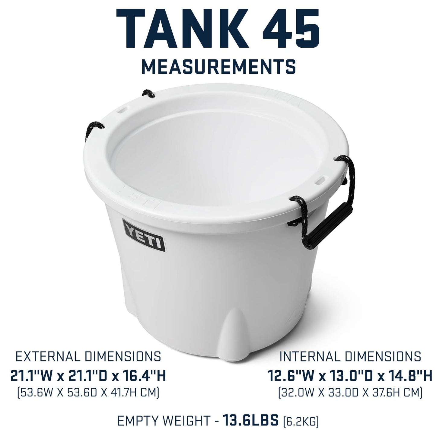 YETI TANK 45 Bucket Cooler, White
