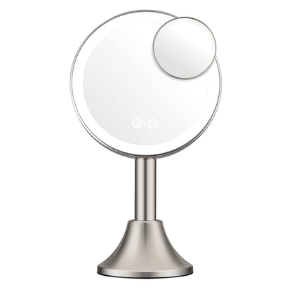 Conair Lighted Makeup Mirror, LED Vanity Mirror, 1X/10X Magnifying Mirror with Handheld Feature, Corded or Cordless in Brushed Nickel