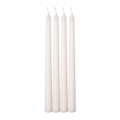 Estrella Blanca Ivory Taper Candles 10-Inch Ivory Candlesticks Dripless Long Cream Tapered Candle Tall Unscented Smokeless Slow Burning Paraffin Wax Candle Sticks for Wedding Dinner Home Decor 4 Pack