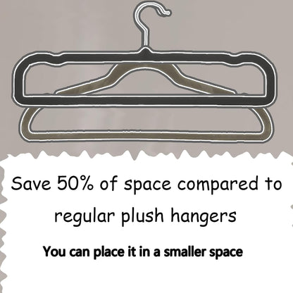 Velvet Hangers - Non-Slip Pants Hangers for Closet | 20 Pack Space-Saving Design with 360° Rotatable Hook (Black)