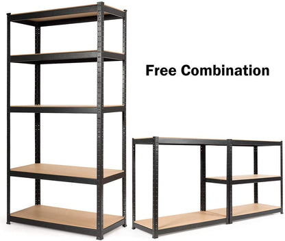 ReunionG 5-Shelf Metal Shelving Unit, Heavy Duty Storage Rack, Steel Organizer Shelves, Bolt-Free Assembly Adjustable Shelves, 36''L X 18''W X 72''H