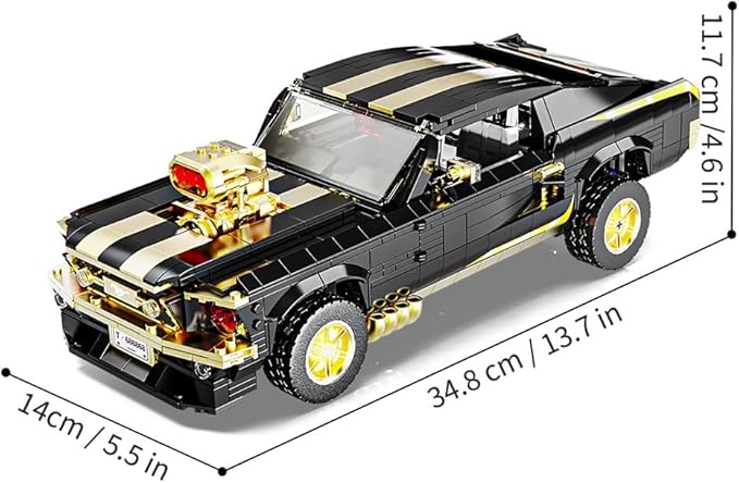 1:10 MOC Sports GTRS Car Building Blocks Toys Boys or Adults Kits Building Set Raceing Car ModelCars for Boys Age 14(1680 Pieces)