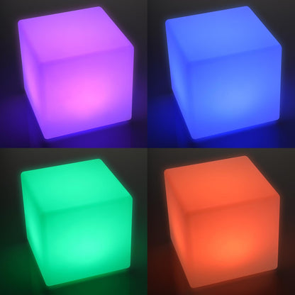 Frienda LED Mood Lamp - 4 Pcs Light Up Cubes, 16 Colors, Waterproof, 6 Inch, White, Model FR-Frienda-1180