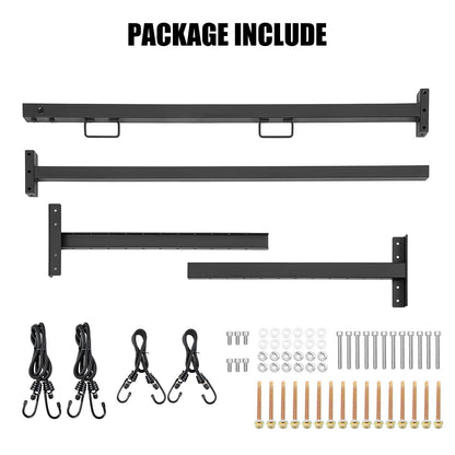 Colinktool Adjustable Roof Ladder Racks,Trailer Ladder Racks Fit for 4'-7' Enclosed Trailers Cargo Vans Trucks – 2 Pack, Black