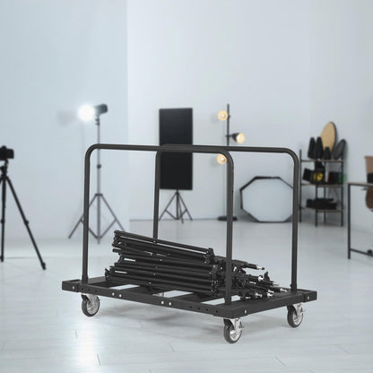 VEVOR Folding Table Cart, Heavy Duty Table Trolley with 5" Swivel Wheels, 1800 LBS Drywall Dolly Cart for Garage, Home, Warehouse, Party Event Hotel Furniture 10 Table Capacity