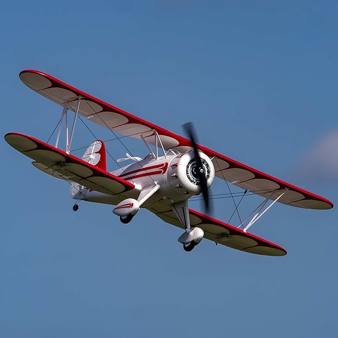 E-flite RC Airplane UMX WACO White BNF Basic Transmitter Battery and Charger Not Included with AS3X &amp Safe EFLU53550