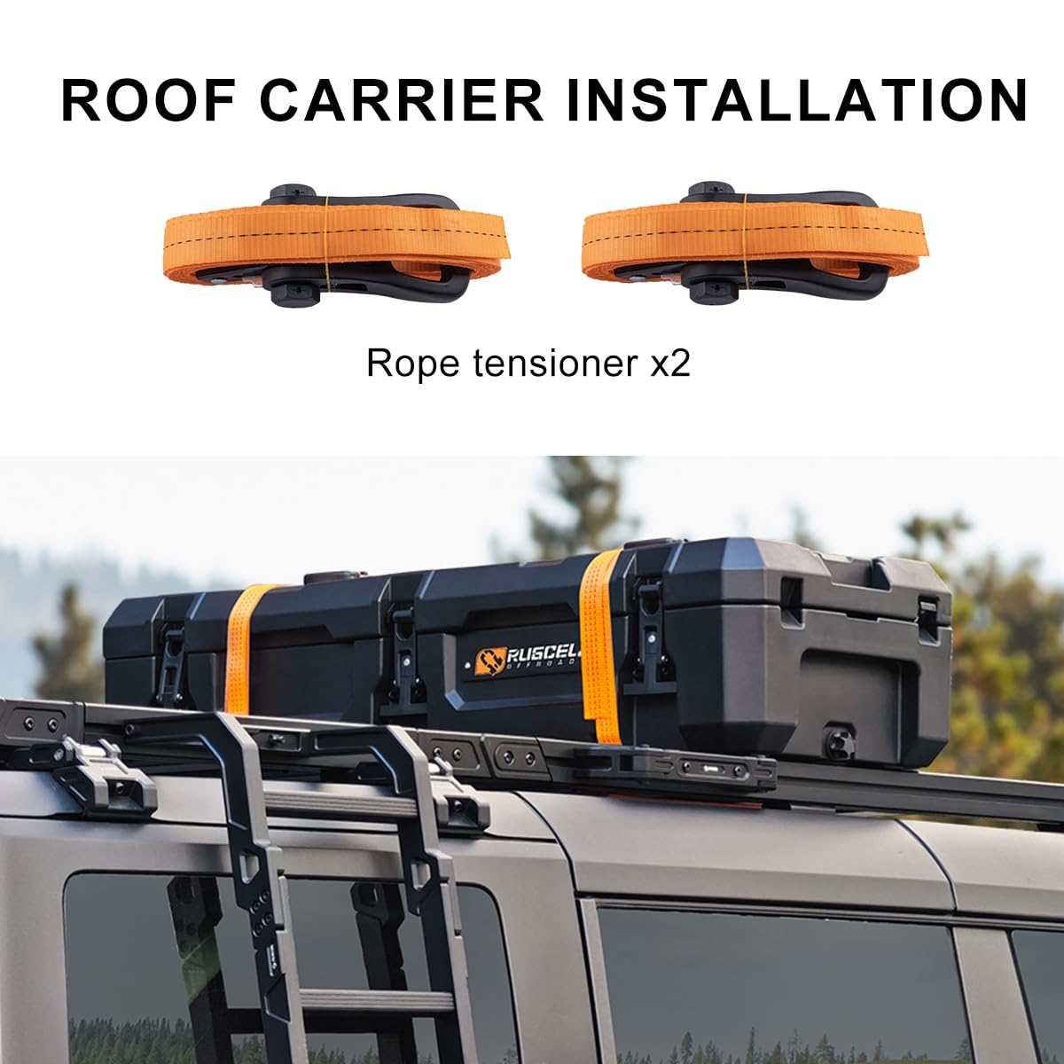 RUGCEL 98QT Waterproof Dry Storage Box - Heavy Duty Off-Road Case for Overland Trips, Car Camping, Roof Rack