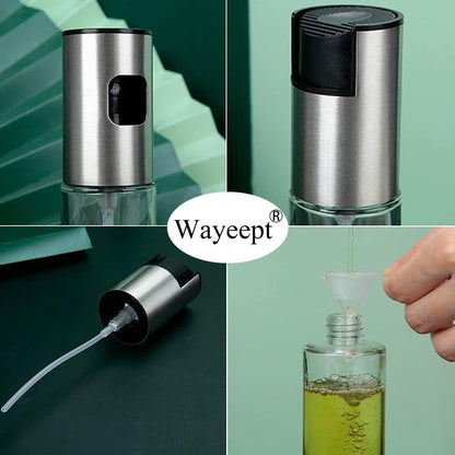 Wayeept Olive Oil Sprayer for Cooking Oil Spritzer Mister for Air Fryer Canola Vinegar Vegetable Oil Portable Mini Bottle Kitchen Gadgets for BBQ/Pan/Salads/Baking (1 Pack)