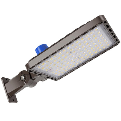 Tomourd 240W LED Parking Lot Light, with Dusk to Dawn 150LM/W Super Bright Outdoor Shoebox Street Lights IP65 Commercial Security Area Flood Lighting with Adjustable Bracket Heavy-Duty 100-277V