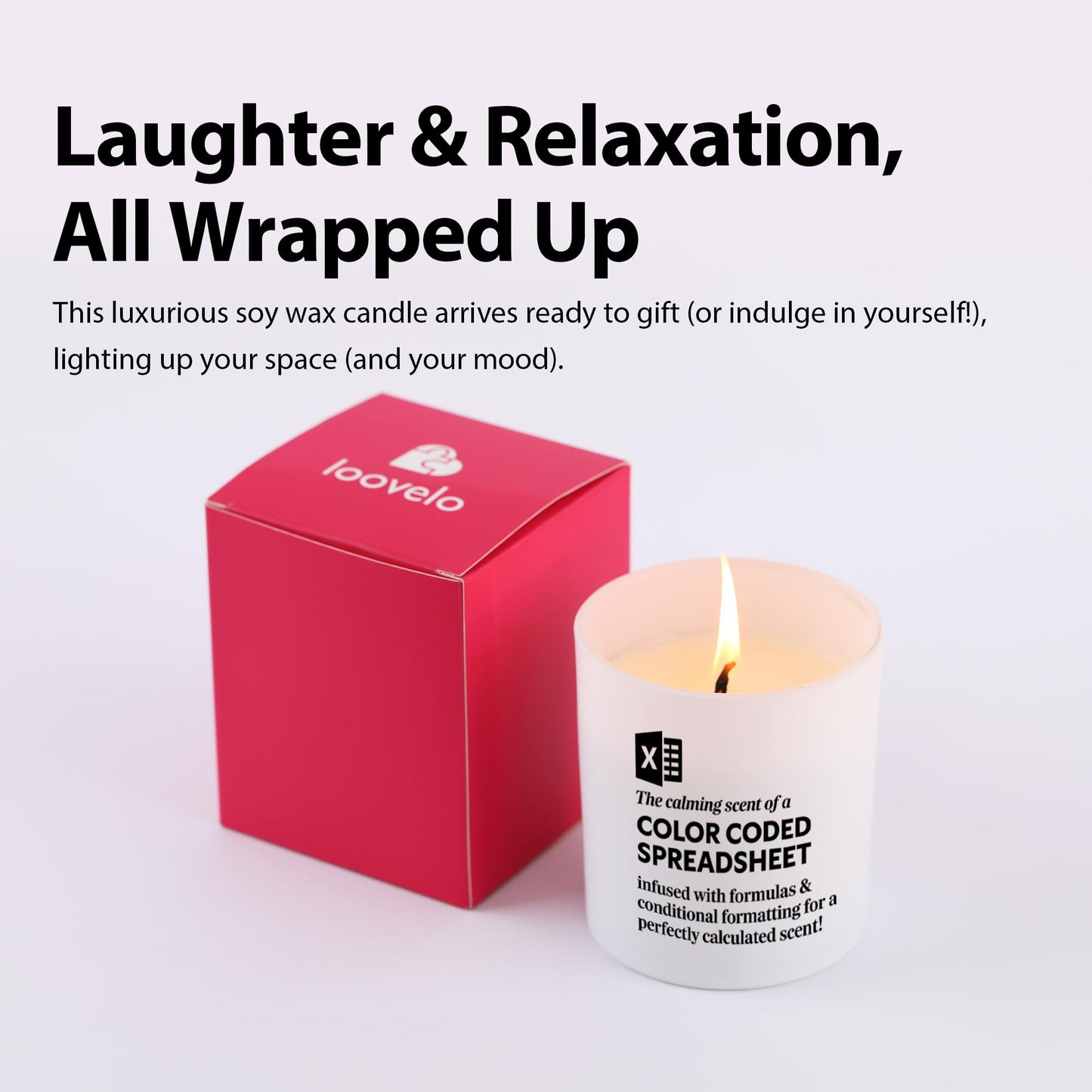The Calming Scent of A Color-Coded Spreadsheet Candle Accountant Gifts Accounting Data Analyst CPA Scented Candle Home Office Jar Candle Soy Wax Candle (9.5 oz, Layered Scent)