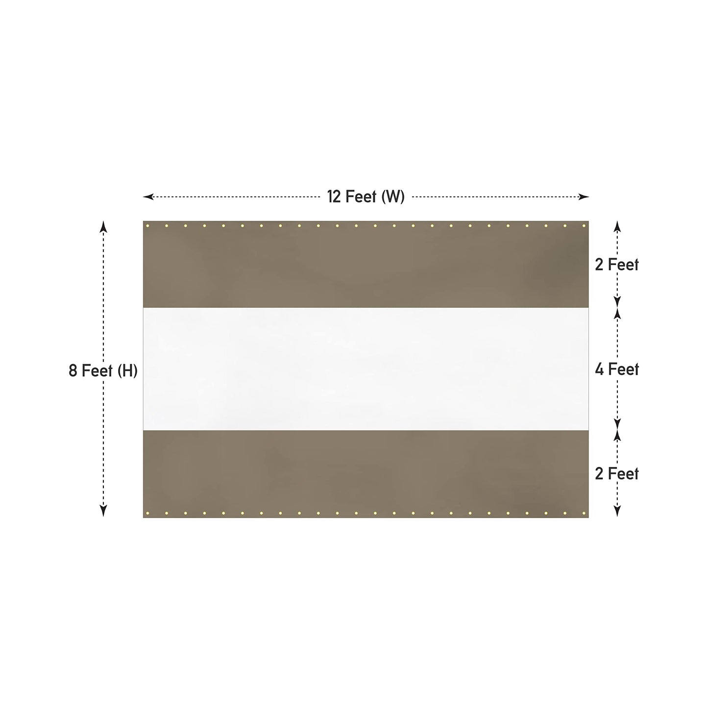 Covers & All Vinyl Outdoor Curtains for Patio Waterproof – 12 oz Outdoor Clear Panel Curtains, Gazebo Curtains with Brass Grommets for Pergola, Porch & Patio Walls for Winter (8 x 12 ft, Beige)