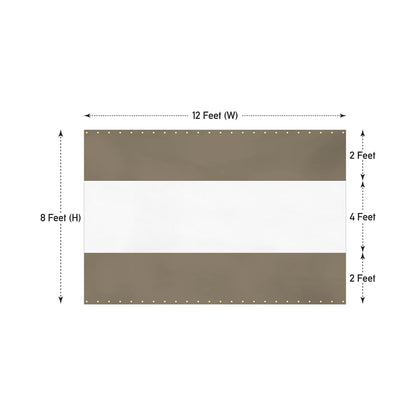 Covers & All Vinyl Outdoor Curtains for Patio Waterproof – 12 oz Outdoor Clear Panel Curtains, Gazebo Curtains with Brass Grommets for Pergola, Porch & Patio Walls for Winter (8 x 12 ft, Beige)