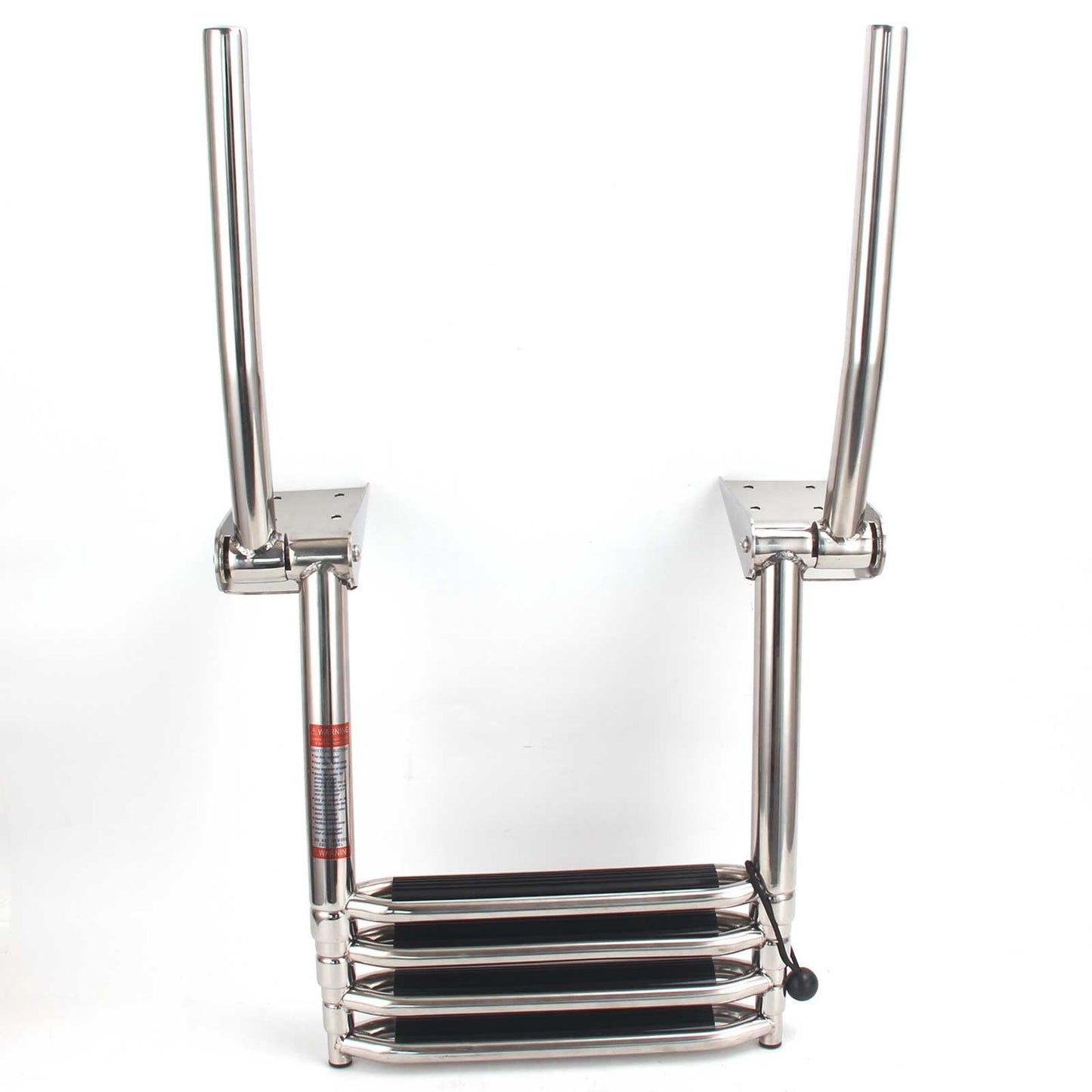 Mojiate 4-Step Telescoping Boat Ladder - Foldable 316 Stainless Steel with Handrail, 900lbs Capacity for Marine, Yacht & Pool Use
