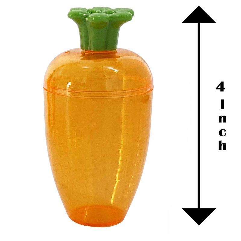 The Dreidel Company Fillable Easter Carrots, Bunny, and Chick 6-Pack Containers, Perfect Characters for Easter Egg Hunt, Basket Stuffers Filler, Surprise Carrot, Classroom Price Supplies, Party Favor